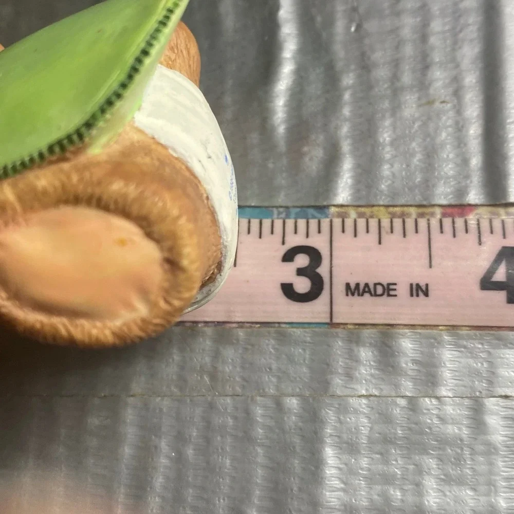Vintage 1995 Hallmark‎ Baby Bear Ornament Green Bib Candy Cane Pacifier Resin